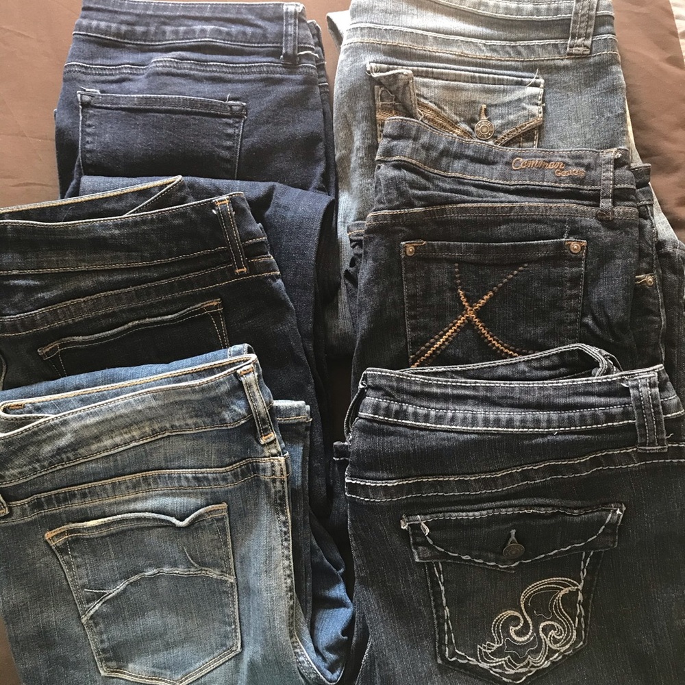 a.n.a / Common 6 pairs Bootcut Jeans Size 12 & 14